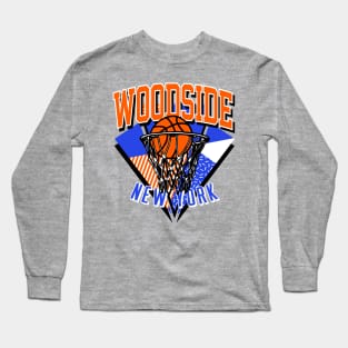 Woodside Queens Throwback Basketball Long Sleeve T-Shirt